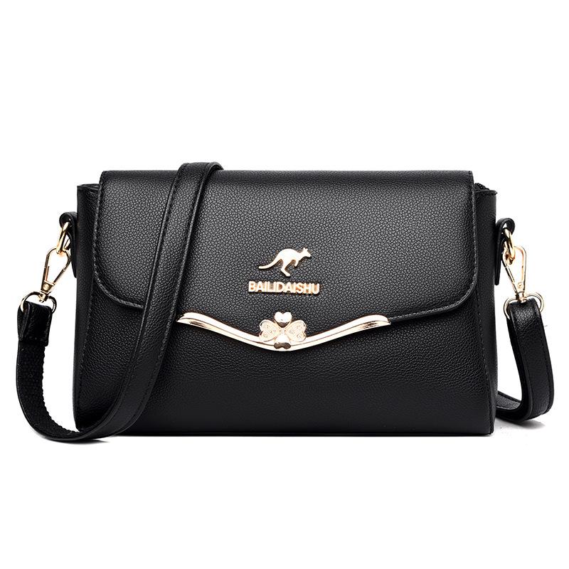 Women's Bag Fashion Crossbody Bag Women's Soft Leather Bag Middle-aged Mother Bag All Match Small Square Bag