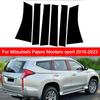Fit For Mitsubishi Pajero Sport 2016 2017 2018     Gloss Black Pillar Post Door Trim Sticker Window Decora
