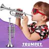 Lewtemi Set of 3 Saxophone for Kids Christmas Musical Instruments Toy Saxophone Toy Trumpet and Clarinet with 8 Colored Coded Keys Teaching Songs