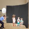 4*2.4m Floor Standing Backdrop Stand, Adjustable Photography Backdrop Stand Decoration W/ Black Cloth and Carrying Bag