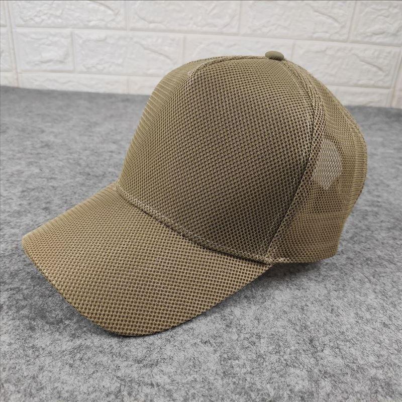 

Летняя дышащая сетчатая кепка, бейсболка с высокой тульей, повседневная модная мужская шляпа, летняя парная кепка, однотонная женская кепка Khaki Large adjustable 60-64cm