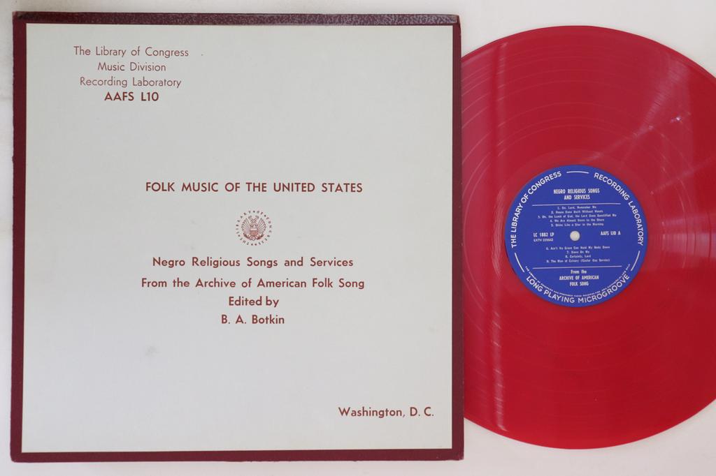 LP Record VARIOUS - Negro Religious Songs And Services AAFSL10 LIBRARY OF CONG US Soul/Funk Used