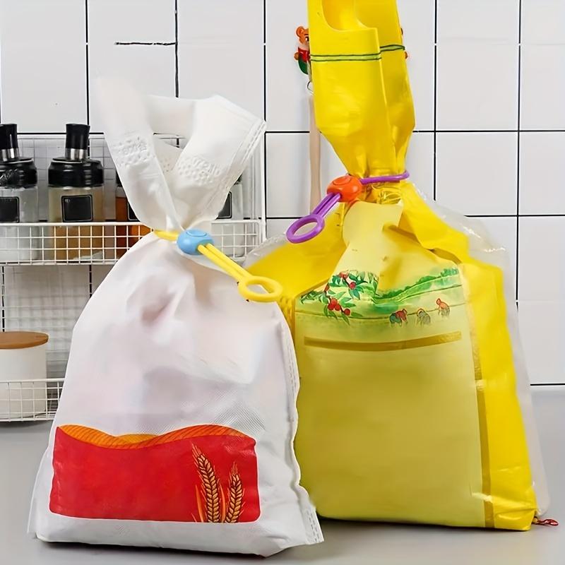 Bag Sealing Clips, Reusable Adjustable Bag Sealers for Plastic, Cereal & Rice Bags, Kitchen Organization and Storage Accessories