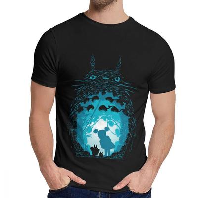 Round Neck My Neighbor Totoro Tees Hayao Miyazaki Tee Shirt Summer Men Cotton Top Tee Hot