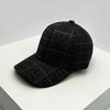 Baseball Purpose All Use Multi Cloth Woolen Warm Women  Men Her Him For Fresh Winter Autumn Fall Caps Cotton Fashion Casual Retro Check British