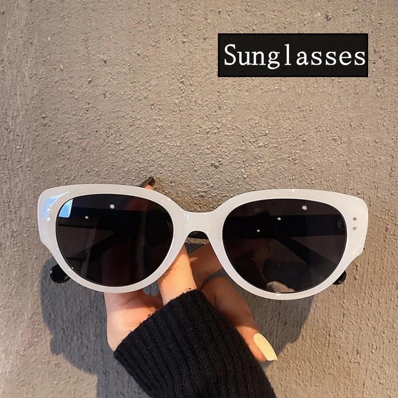 Women Fashion Cat Eye Sunglasses Retro Sun Glasses UV400 Protective Eyewear Trendy Outdoor Travel Eyeglasses Oculos De Sol