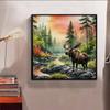 Nowość 5D DIY Pełny Okrąg Malowanie Diamentami "Łoś i Krajobraz" Haft Ścieg Krzyżykowy Dekoracja Domu Prezent