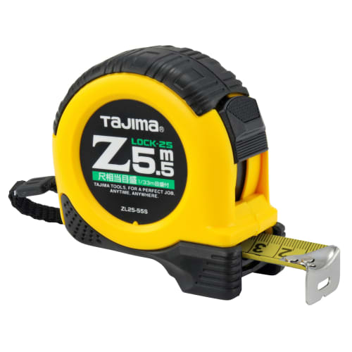 TAJIMA ZL2555SCB Convex 5.5m X 25mm Z-Lock 25 with Scale (equivalent To a Shaku)