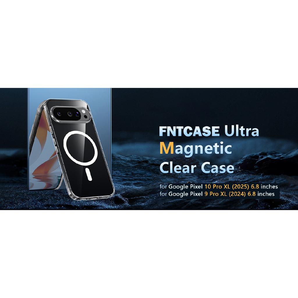 Suitable for Google Pixel 10 Pro XL Transparent Magnetic Phone Case, Google 9A Airbag Anti-drop Protective Cover