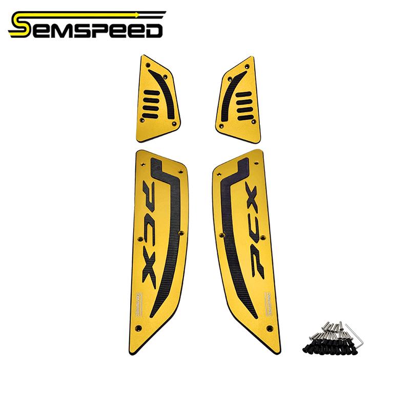

SEMSPEED Footrest Footboard Pegs Pedal Footmat For Honda PCX 125 160 2025+ Motorcycle Footboard Steps Motorbike Moto Accessories золотой