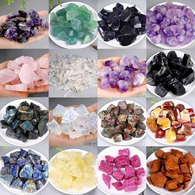 Natural crystal stone, raw stone, fragrance stone, aromatherapy stone, pink white yellow crystal raw material, home and office ornaments