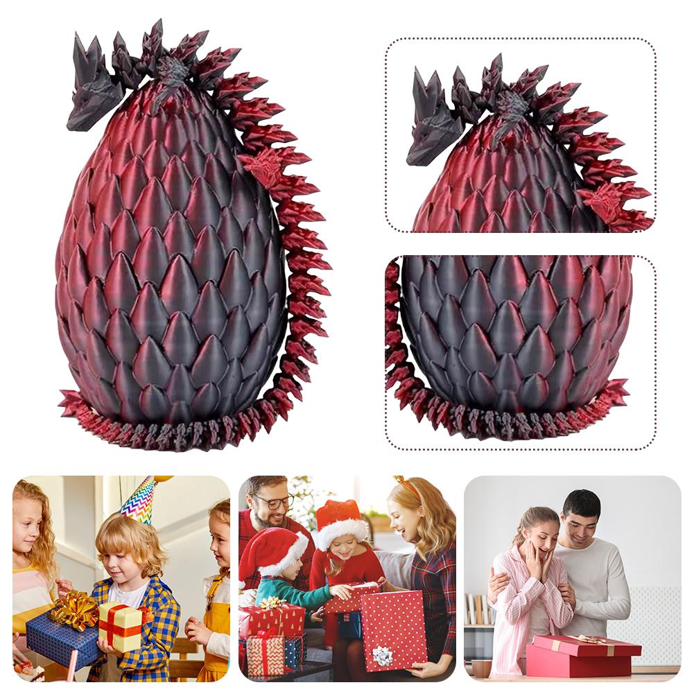 Articulated Dragon 3D Printed Dragon with Egg Stress Relief Fidget Dragon Egg Toy Novelty Gift Fidget Dragon Toy for Adults Kids