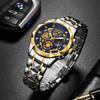 Luxury Pengagar Man Wristwatch Chronograph Waterproof Luminous Men Watch Stainless Steel High Quality Sport Men'S Quartz Watches