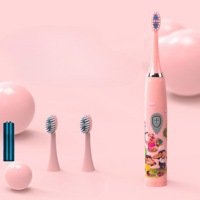 Value Pack 5 Pack Electric Toothbrush Home Pack Battery Version Soft DuPont Brushes One Click Start Sound Wave Vibration Cleaning Endurance Set