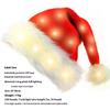 Qiaochi Christmas Decoration Plush Luminous Led Christmas Hat Santa Hat Christmas Supplies