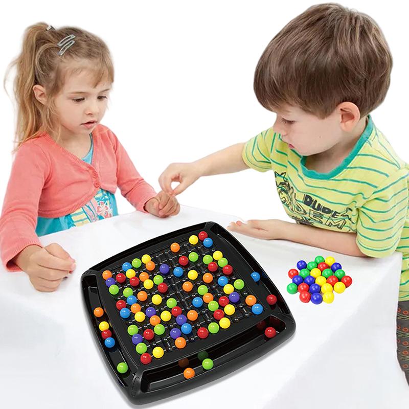 2 Sets Regenbogenkugel-Eliminierung Farbabgleich-Spielzeug Eltern-Kind-Interaktion Tischspiel Regenbogenkugel-Eliminierungs-Brettspiel