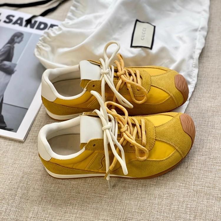 

Женские белые кеды на высокой подошве, увеличивающие рост, Осень 2024 - Толстая подошва, Легкие, Дышащие, Универсальные повседневные кроссовки 37 жёлтый