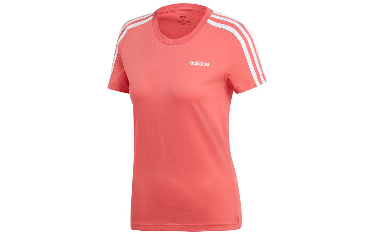 

Adidas T Shirts Women s Pink Crew Neck Moderate Straight Fit DU0634 L