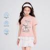 Girls' Cartoon Rabbit Print Short Sleeve T-Shirt