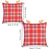 Square Christmas Pillowcases Soft Throw Pillow Case Britain Style Cushion Cover  Christmas Decor