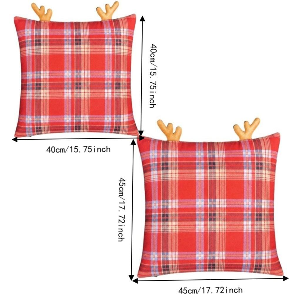 Square Christmas Pillowcases Soft Throw Pillow Case Britain Style Cushion Cover Christmas Decor