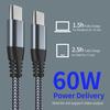 Phone Charging Cable Extra-Long Wide Compatible Stable Output Right-Angle Design Fast Charging 60W