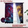 2D Flat Printing 2pcs Curtain Curtains Epic Dragon Battle Scene Digital Printed Polyester Drapes Party Decorations for Indoor