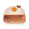 Wall Mounted Soap Dish Plastic Cartoon Drainable Soap Box Holder for Bathroom Kitchen