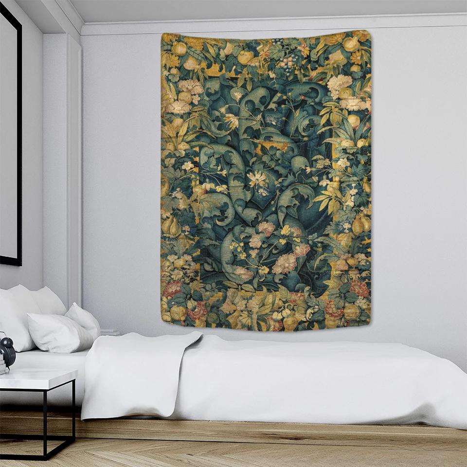 Vintage Tropical Leaves Botanical Tapestry Wall Hanging Boho Mystical Psychedelic Witchcraft Home Decor
