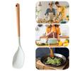 Spoon Spatula Dishwasher Safe Spoon Wooden Handle Kitchen Spatula For Kitchen Baking Mixing Scraping Serving Frying