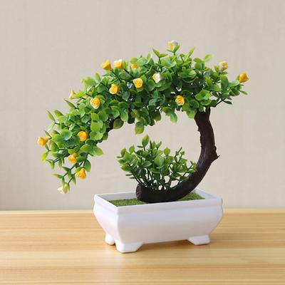 Artificial Flower Non-fading Decorative Green Beautiful Plastic DIY Plant for Home