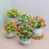 Simulated Plants Green Apples Oranges Cherries Potted Plants Desktop Decor Plant