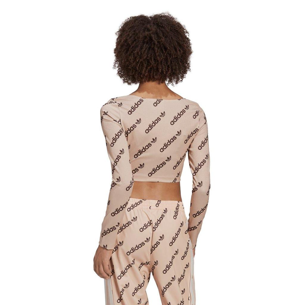 adidas Womens/Ladies Originals Square Neck Long-Sleeved Crop Top