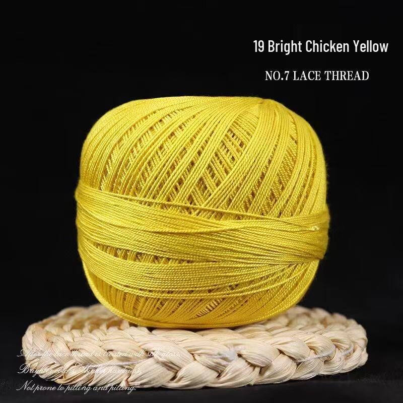No. 7 Pure Cotton Silk Lace Yarn – Hand-Knitted, Strong Twist, Soft Half-Sleeve Crochet Yarn