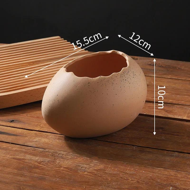 Creative Eggshell Bowl Ceramic Tableware Dessert Bowl Yogurt Oat Bowl Snack Bowls Restaurant Artistic Conception Tableware