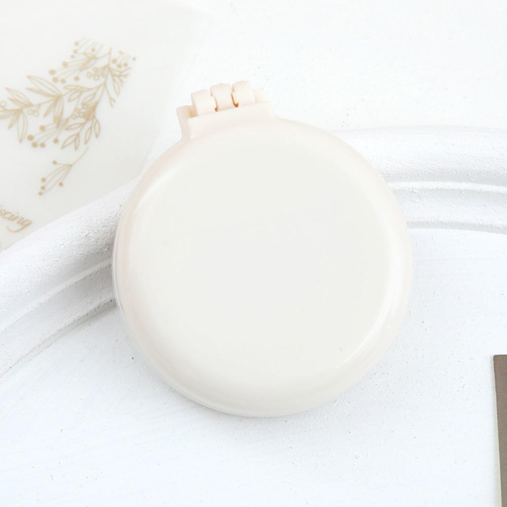 Dual Fold Design Air Cushion Comb Lightweight Plastic Multifunctional Mini Hair Brush with Mirror Makeup Mirror Travel Use белый