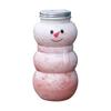 Garrafa de Bebida Boneco de Neve de Natal com Chapéu e Cachecóis 500ml Copo de Plástico à Prova de Vazamentos para Suco e Leite Garrafa de Água Reutilizável para Crianças