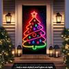 Banner/husă de ușă fluorescentă UV de Crăciun/Fundal/Decorațiune petrecere de sărbători/Pânză decorativă de Crăciun pentru agățat