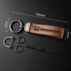 Honda Car Logo Key Chain Metal Leather Keyring Auto Keychain For Honda Pilot Odyssey Civic HR-V Prologue ZR-V Passport Fit Freed SM1