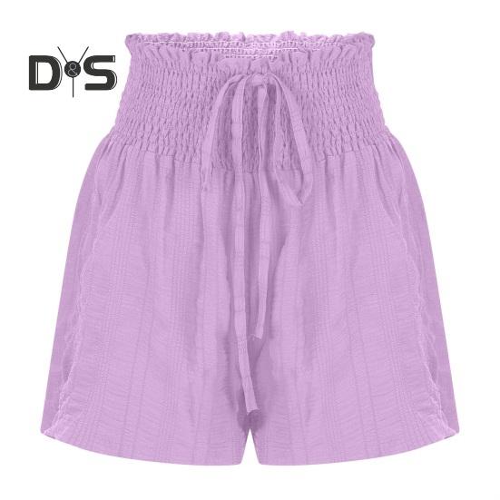 Pantalones cortos holgados de verano para mujer, cintura alta elástica, cordón ajustable, minifalda con volantes, pantalones cortos deportivos plisados y elásticos.