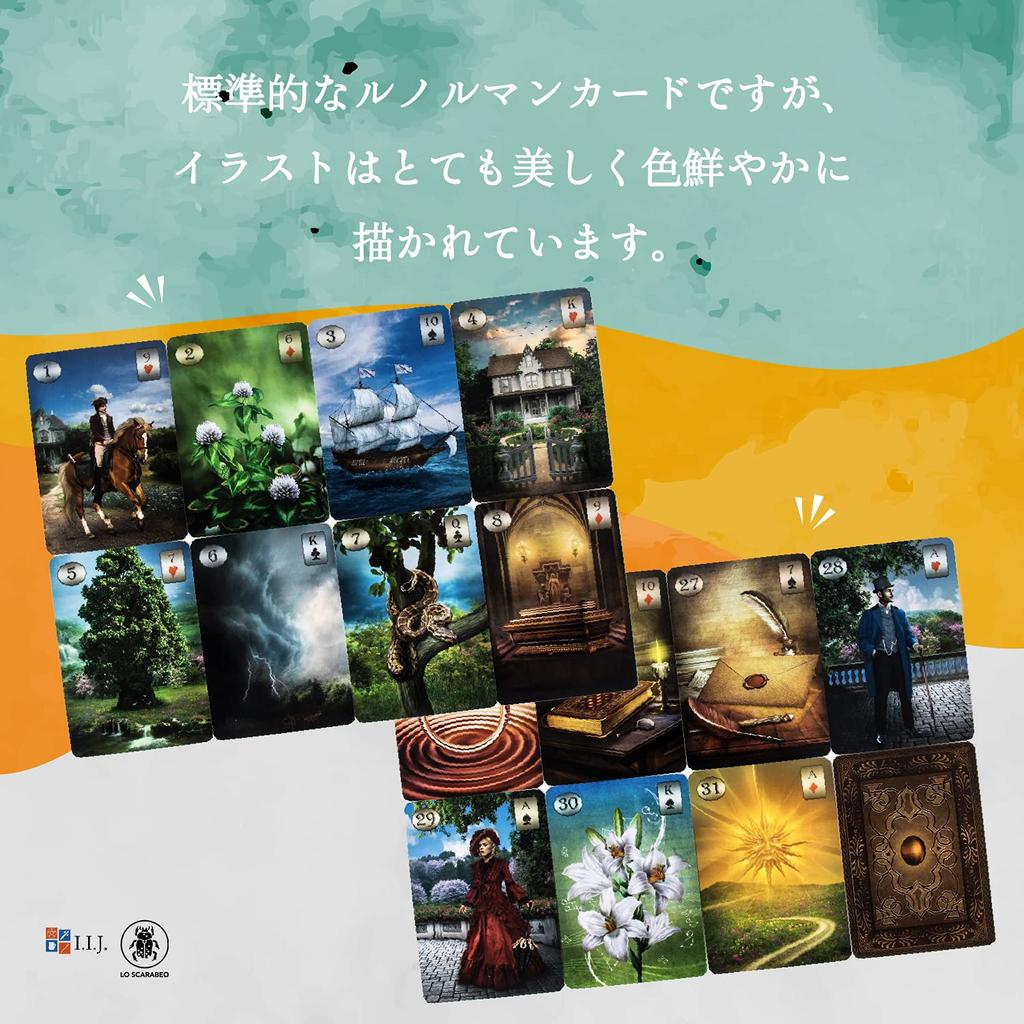 Lenormand Thelema Lenormand Orakel Glück mit Japanischen Authentischen I.I.J Karten, Karten, Legen, Anleitungen,