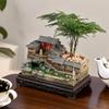 Retro Farmhouse Courtyard Miniature: Nostalgic Desktop Bonsai Decor for Living Room