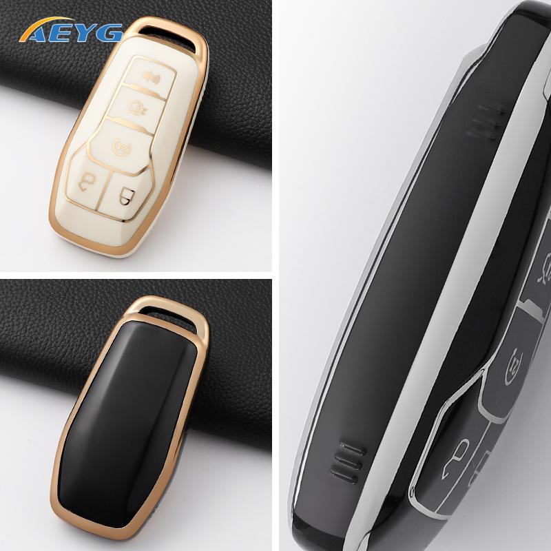 Tpu Car Key Cover Case Shell Fob For Ford Fusion F-150 Edge Explorer Mustang Lincoln Mkz Mkc Platinum  F150 Lariat 5 Buttons