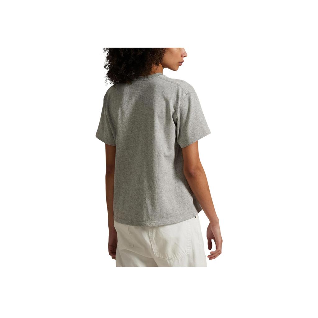 Polo Ralph Lauren Solid Logo Embroidered Crew Neck Short Sleeve T-Shirt Women Tops Light-Gray 211967104-003
