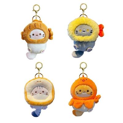Portachiavi Gatti Peluche Carini Ciondolo Gatti Cartoni Animati Ornamento per Borsa per Ragazza con Tessuto Morbido e Colore Accattivante