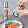 1pc Pepper Grinder Stainless Steel Acrylic Spice Bottle Salt Pepper Mill Manual Spice Grinder Mill Household Kitchen Gadgets