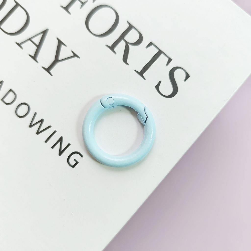 24mm Colorful Spring Snap Hook Candy Color Keychain Accessory - Round Ring Buckle