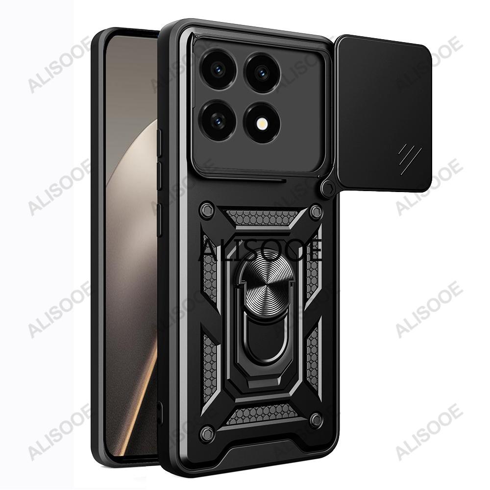 Armor Funda for Xiaomi 15T Case for Xiaomi Mi 15T Pro Cover Slide Camera Ring Holder Kickstand Shockproof Phone Capa