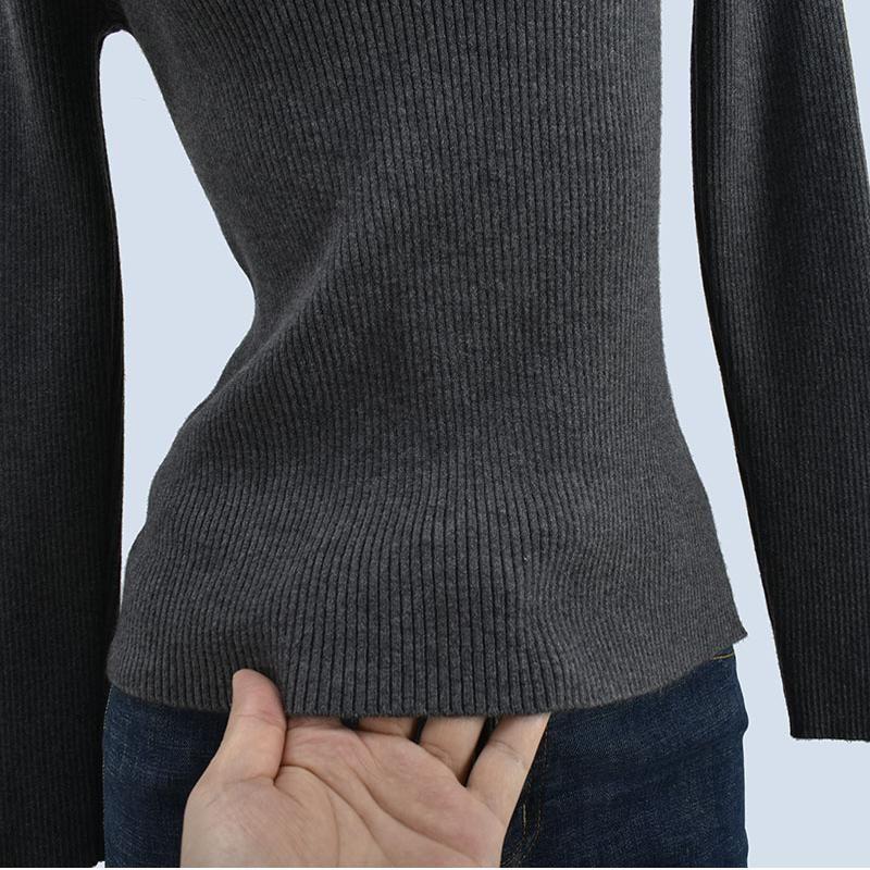 Soft Glutinous Knitted Half-high Collar Bottoming Shirt Sweater Women Autumn and Winter Simple Temperament Inner Wear Slim Fit Warm Long Sleeve Top
