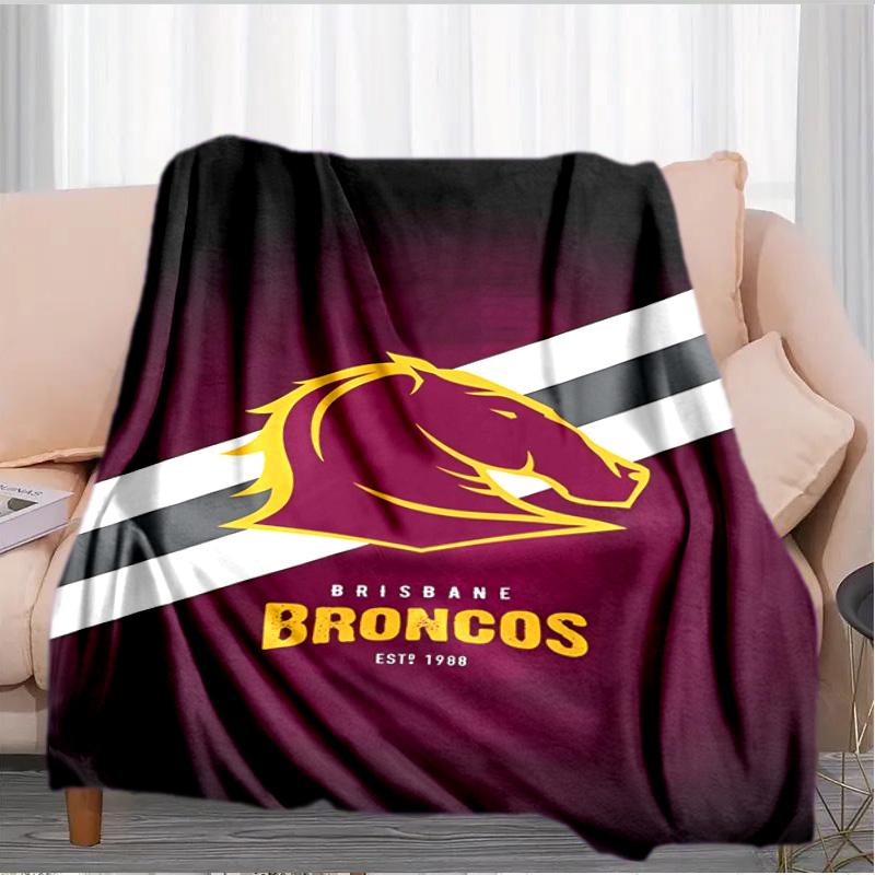 Brisbane Broncos Decke Geeignet für Sofas, Betten, Büros und Camping - Perfektes Geschenk für Halloween Weihnachten